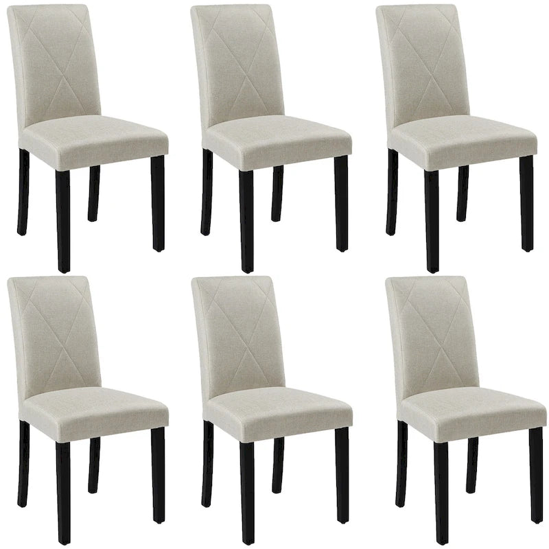 Sedie da pranzo moderne imbottite set da 4 con gambe in metallo