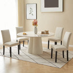 Sedie da pranzo moderne imbottite set da 4 con gambe in metallo