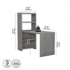 Scrivania libreria Echo da 56" con ripiani portaoggetti