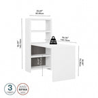 Scrivania libreria Echo da 56" con ripiani portaoggetti